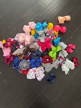 Assorted Kids Hair Bow Set in Pink, Blue, Red, Green and More